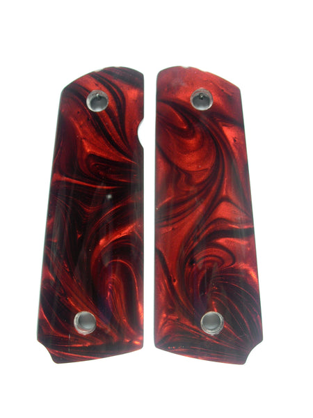--Red Pearl 1911 Grips (Compact)