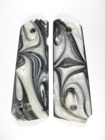Silver & White Pearl 1911 Grips (Full Size)