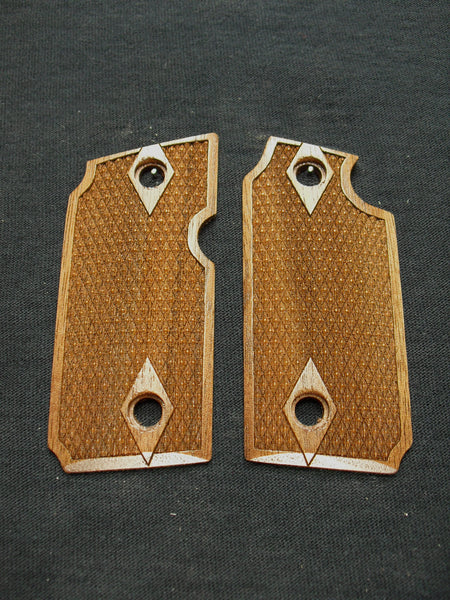 Walnut Double Diamond Checkered Sig Sauer P238 Grips