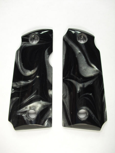 Silver & Black Pearl Kimber Micro 380 Grips