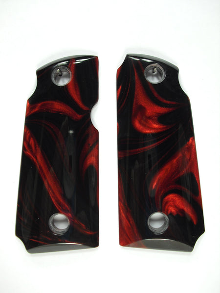 Red & Black Pearl Kimber Micro 380 Grips