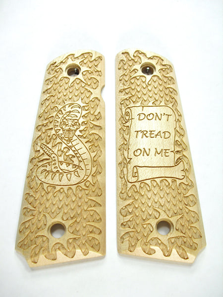Maple Don't Tread on Me 1911 Grips (Full Size)