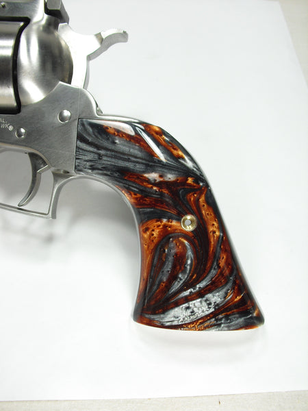 Copper & Silver Pearl Ruger Super Blackhawk Grips