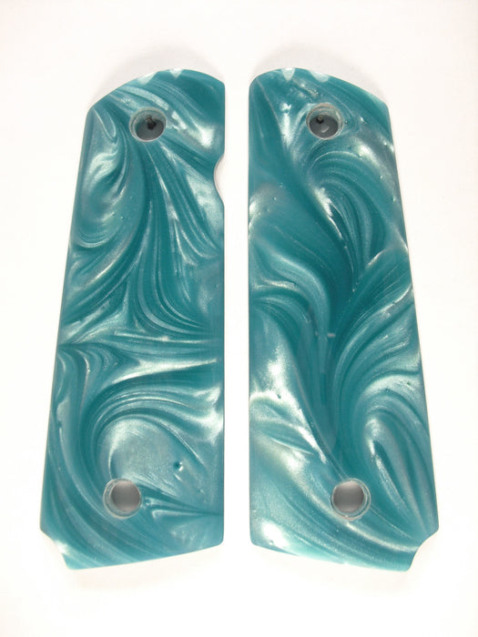 Tiffany Blue Pearl 1911 Grips (Compact) X