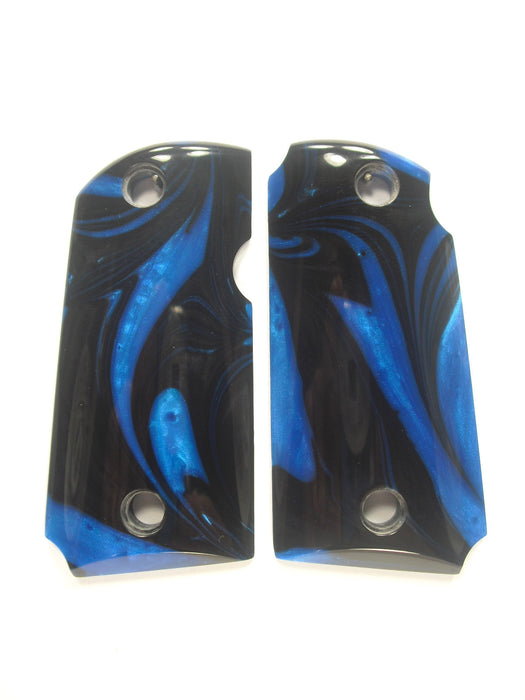 Blue & Black Pearl Kimber Micro 9 Grips