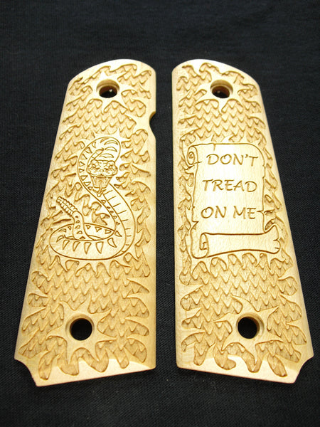 Maple Don't Tread on me 1911 Grips (Full Size)