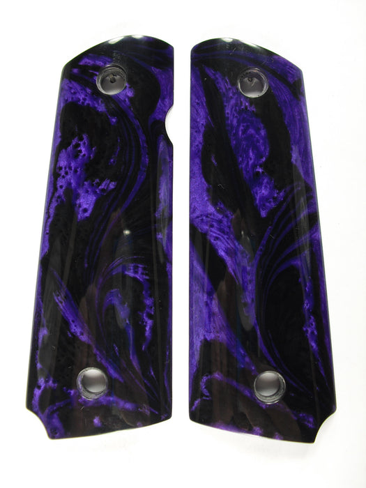 Purple & Black Pearl 1911 Grips (Compact) X