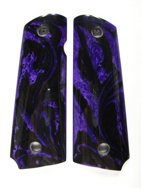 --Purple & Black Pearl 1911 Grips (Compact)