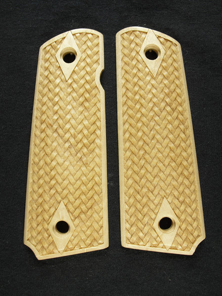 --Maple Braided Weave 1911 Grips (Full Size)