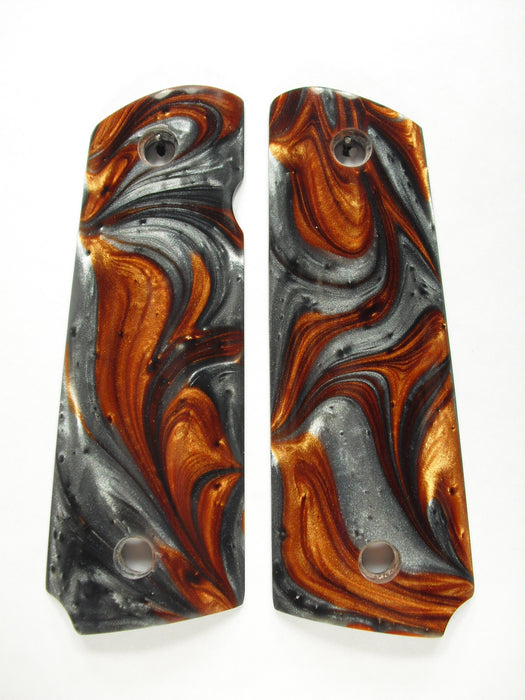 Copper & Silver Pearl 1911 Grips (Compact)