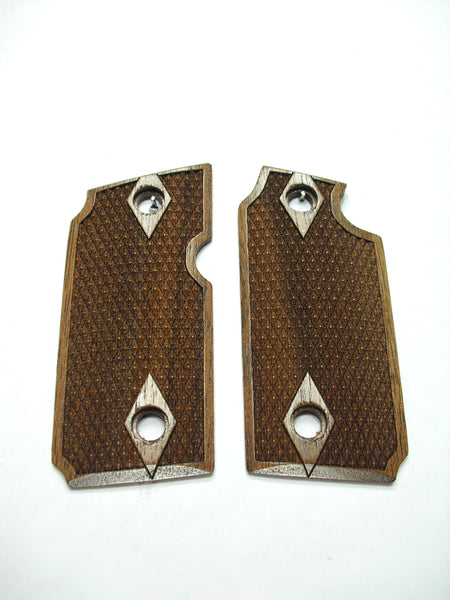 Walnut Double Diamond Checkered Sig Sauer P238 Grips