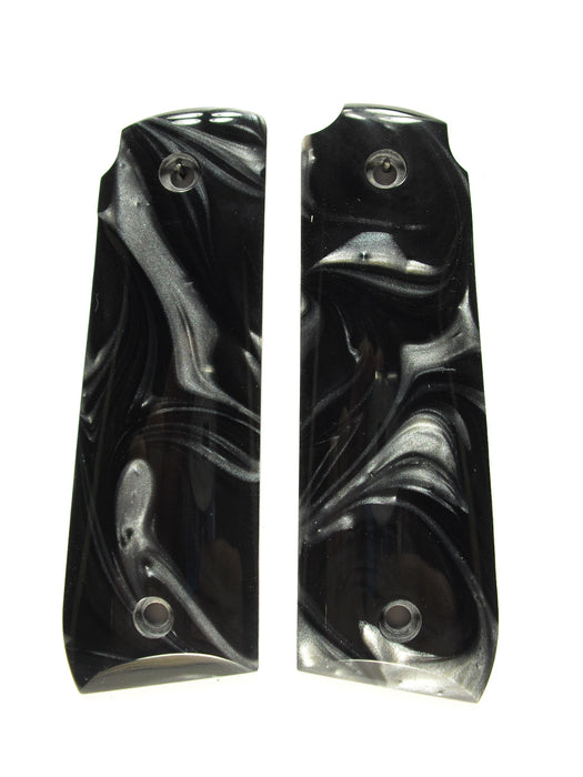 Silver & Black Pearl Ruger Mark IV 22/45 Grips