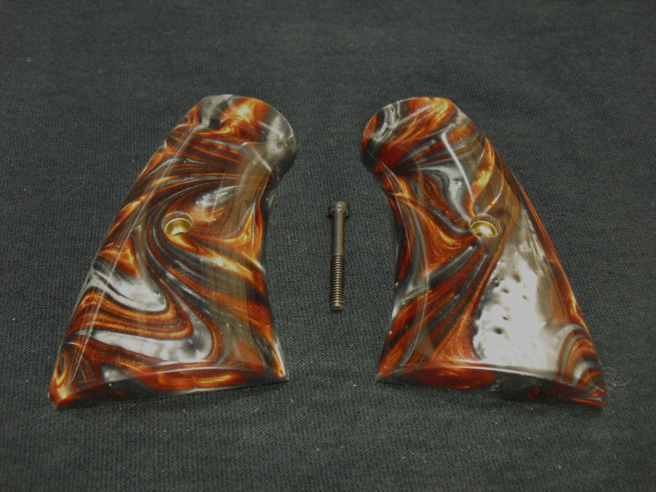 Copper & Silver Pearl Uberti Schofield Grips