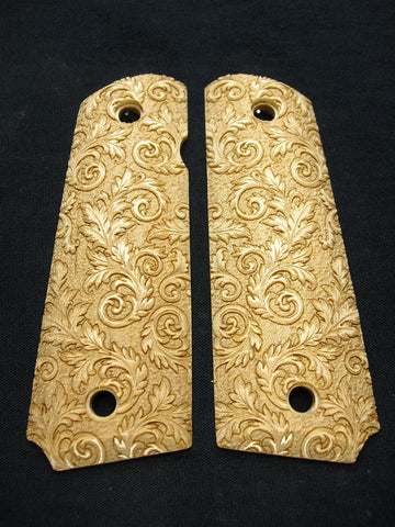 Maple Floral Scroll 1911 Grips (Full Size)