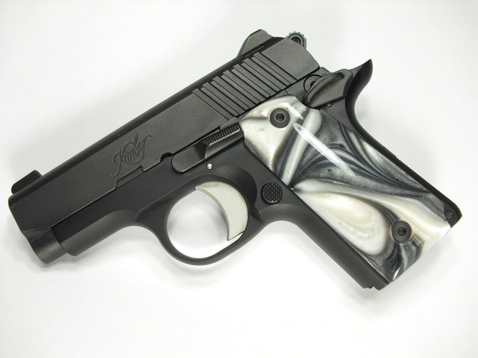 Silver & White Pearl Kimber Micro 380 Grips