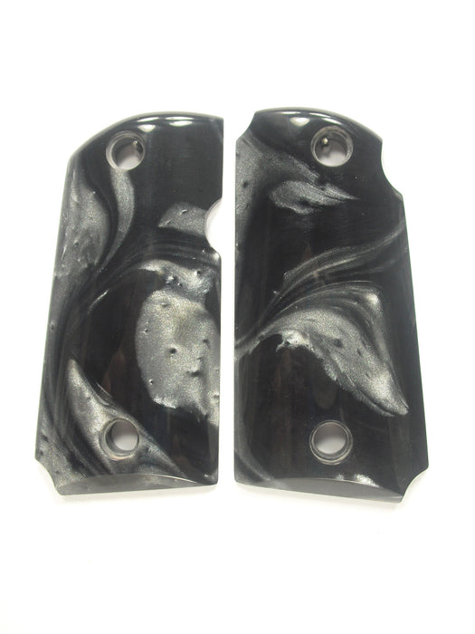 Silver & Black Pearl Kimber Micro 9 Grips