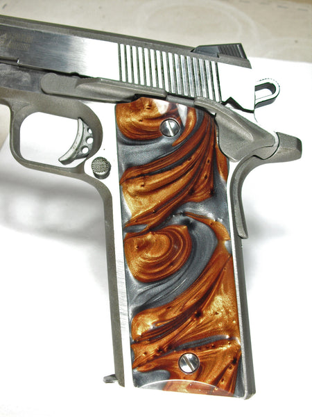 Copper & Silver Pearl Coonan .357 Grips