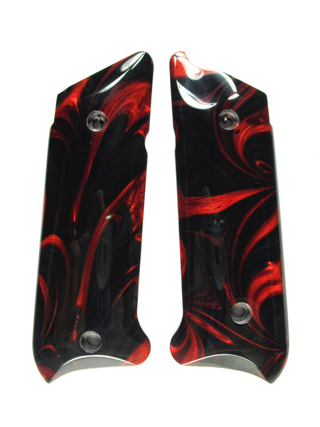 Red & Black Pearl Ruger Mark IV Grips