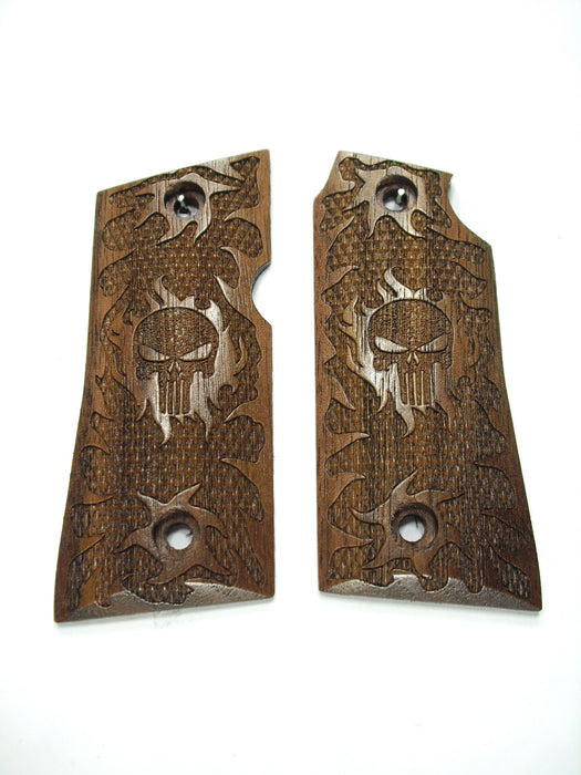 Walnut Punisher #1 Colt Mustang Pocketlite Grips X
