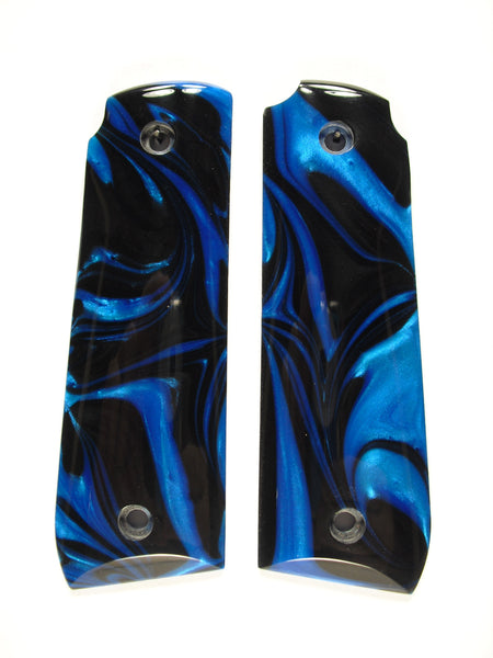 Blue & Black Pearl Ruger Mark IV 22/45 Grips