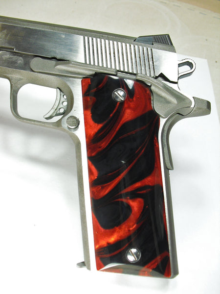 Black & Red Pearl Coonan .357 Grips