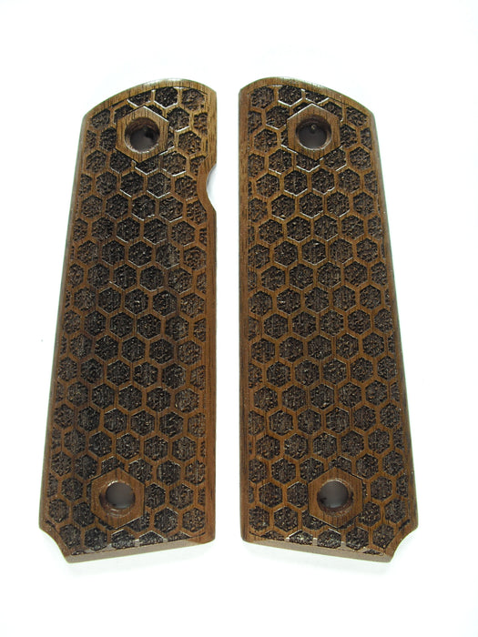 Walnut Honeycomb 1911 Grips (Full Size) X