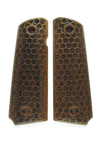 --Walnut Honeycomb 1911 Grips (Full Size)