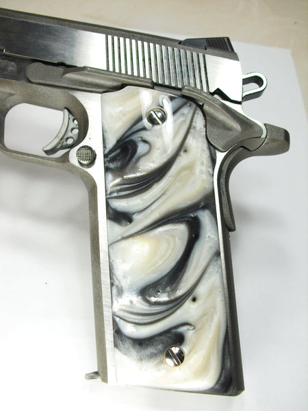 Silver & White Pearl Coonan .357 Grips