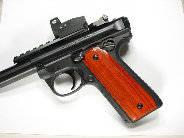 Finished Padauk Ruger Mark IV 22/45 Grips
