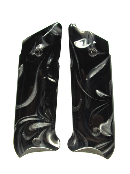 Silver & Black Pearl Ruger Mark IV Grips