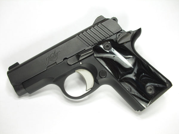 Silver & Black Pearl Kimber Micro 380 Grips