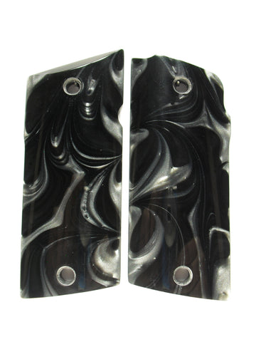 Black & Silver Pearl Coonan Compact .357 Grips