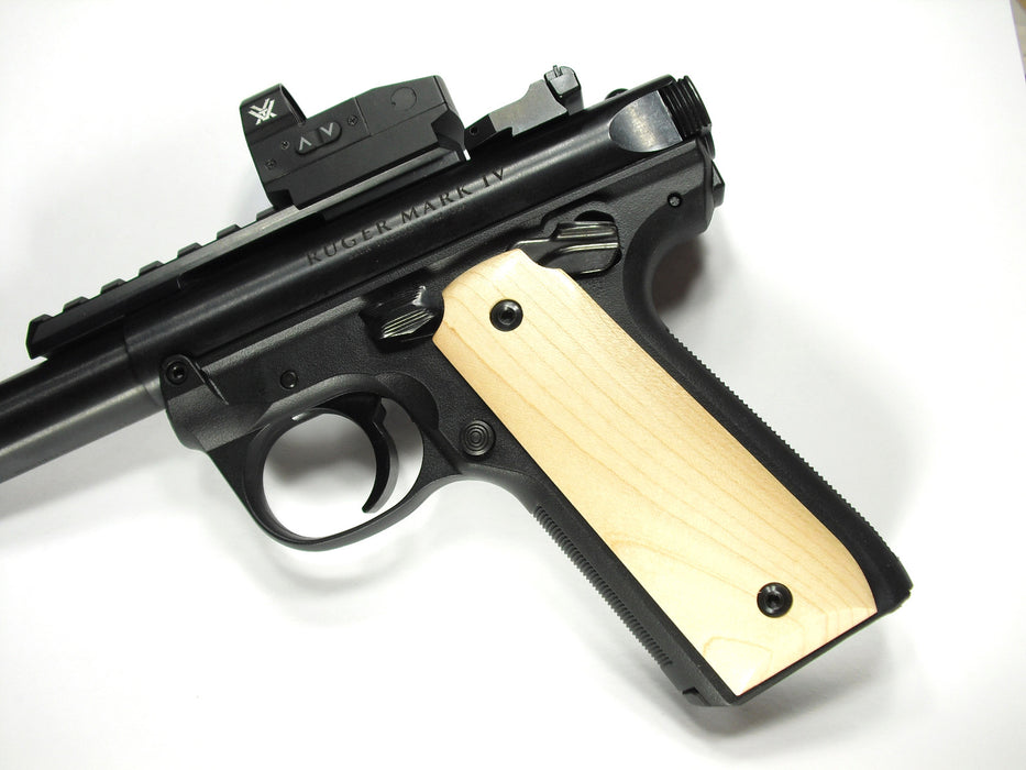 Finished Maple Ruger Mark IV 22/45 Grips
