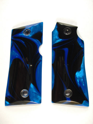 Blue & Black Pearl Colt Mustang Pocketlite Grips