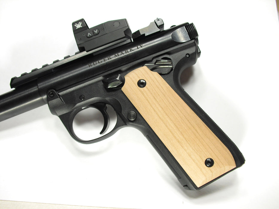 Unfinished Cherry Ruger Mark IV 22/45 Grips