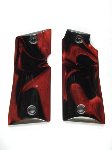 Red & Black Pearl Colt Mustang Pocketlite Grips