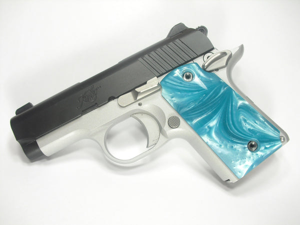 Tiffany Blue Pearl Kimber Micro 9 Grips