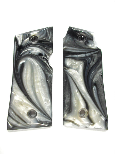 White & Silver Pearl Colt Mustang Pocketlite Grips
