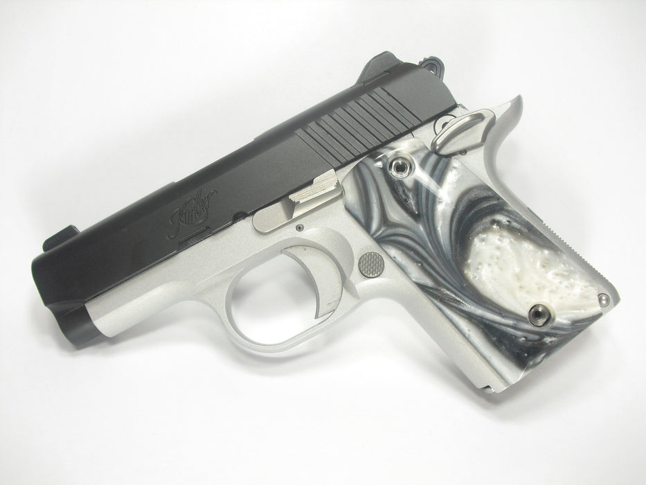 Silver & White Pearl Kimber Micro 9 Grips