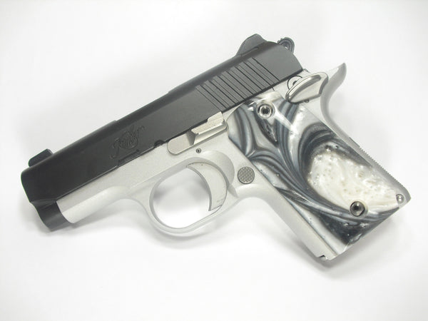 Silver & White Pearl Kimber Micro 9 Grips