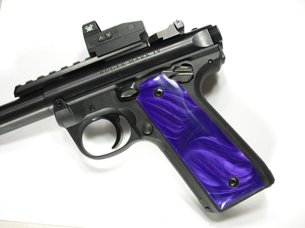 Purple Pearl Ruger Mark IV 22/45 Grips