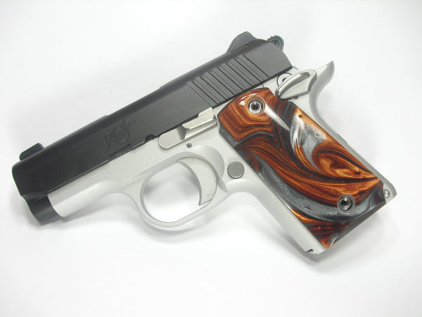 Copper & Silver Pearl Kimber Micro 9 Grips
