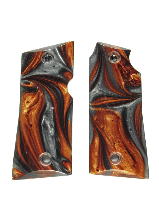 Copper & Silver Pearl Colt Mustang Pocketlite Grips