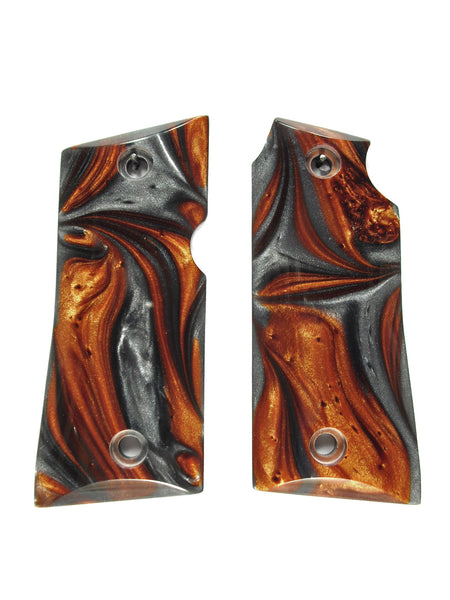 Copper & Silver Pearl Colt Mustang Pocketlite Grips