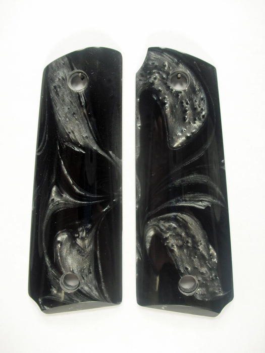 Silver & Black Pearl Ruger Mark III 22/45 Grips
