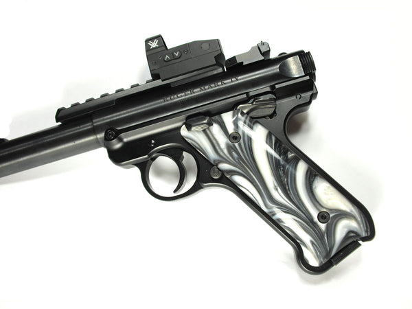 Silver & White Pearl Ruger Mark IV Grips