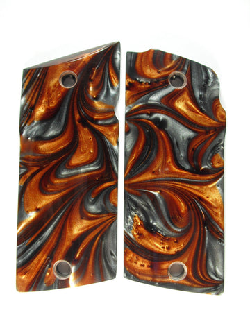 Copper & Silver Pearl Coonan Compact .357 Grips