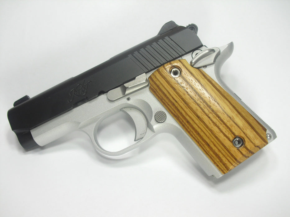 Finished Zebrawood Kimber Micro 9 Grips
