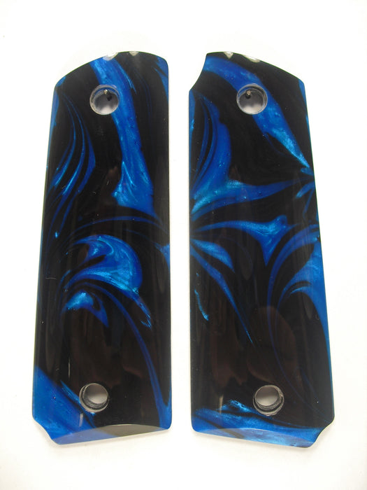 Blue & Black Pearl Ruger Mark III 22/45 Grips