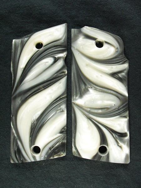 Silver & White Pearl Coonan Compact .357 Grips